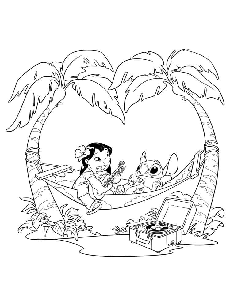 Målarbild Lilo och Stitch från Disney