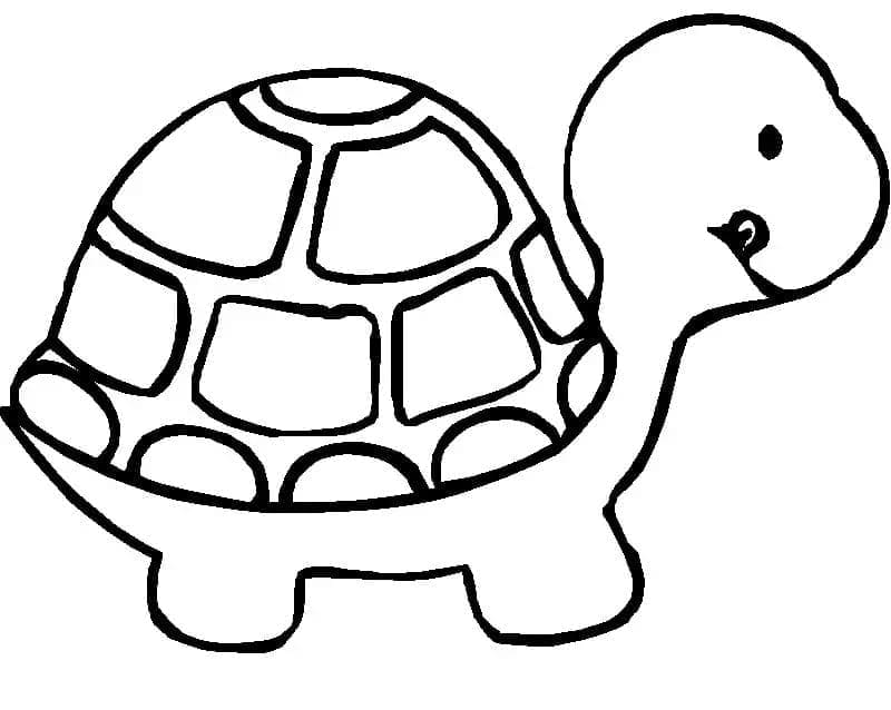 Målarbild Mycket Enkel Sköldpadda