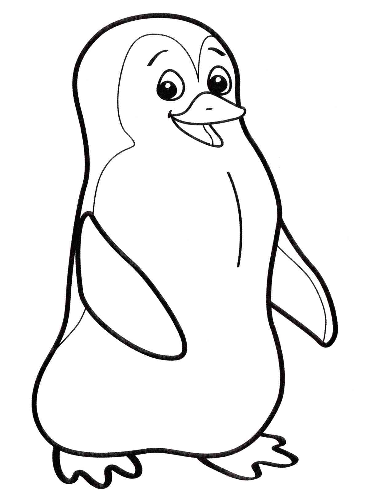 Målarbild Penguin Gratis för Barn