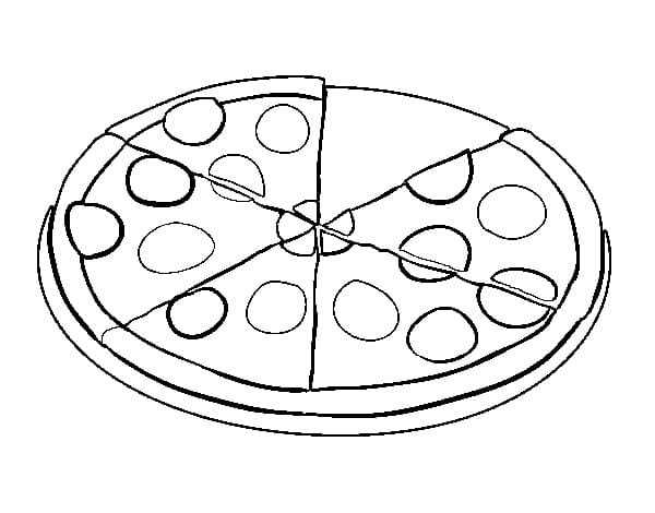 Målarbild Pepperoni Pizza