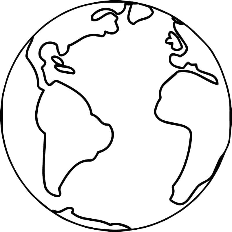 Målarbild Planeten Jorden för Barn