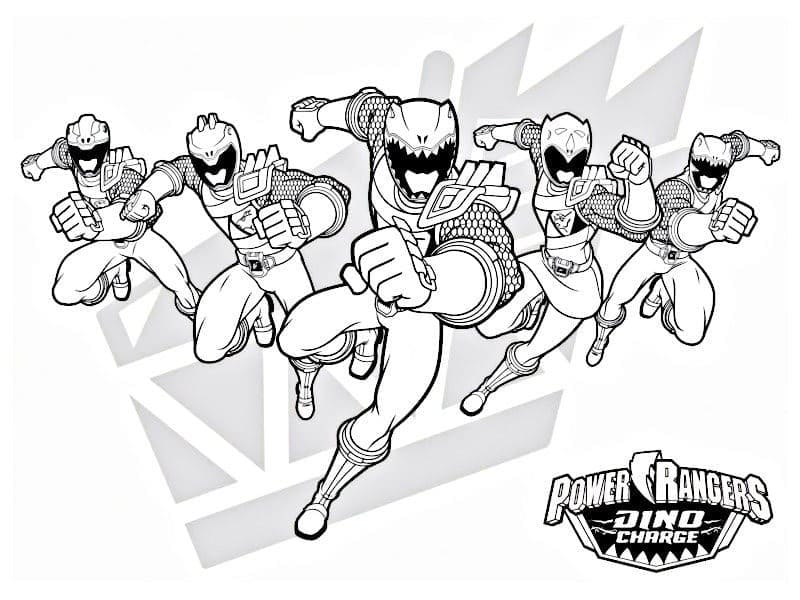Målarbild Power Rangers Dino Charge