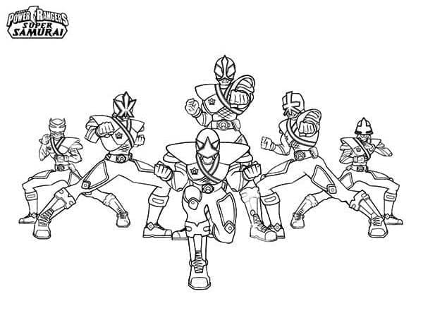 Målarbild Power Rangers Samurai