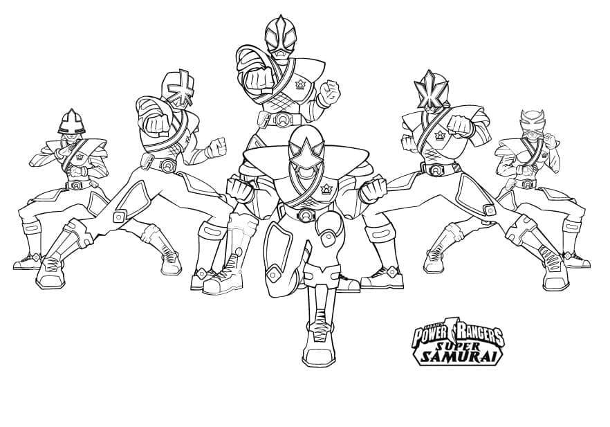 Målarbild Power Rangers Super Samurai