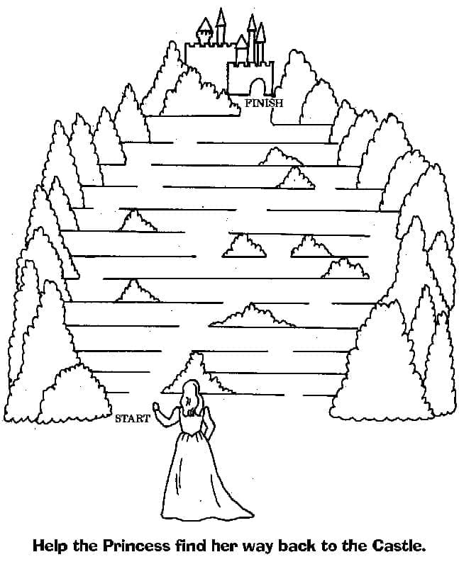 Målarbild Prinsessa och Labyrint
