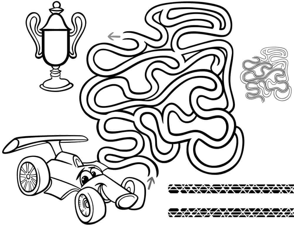 Målarbild Racing Labyrint