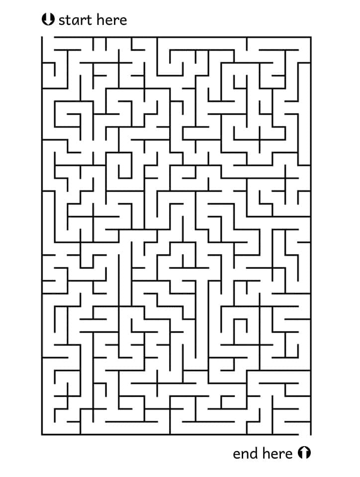Målarbild Rektangel Labyrint