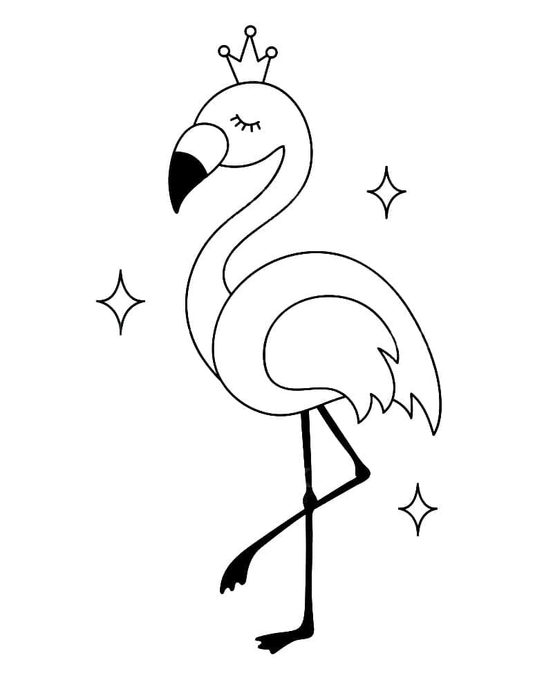 Målarbild Royal Flamingo
