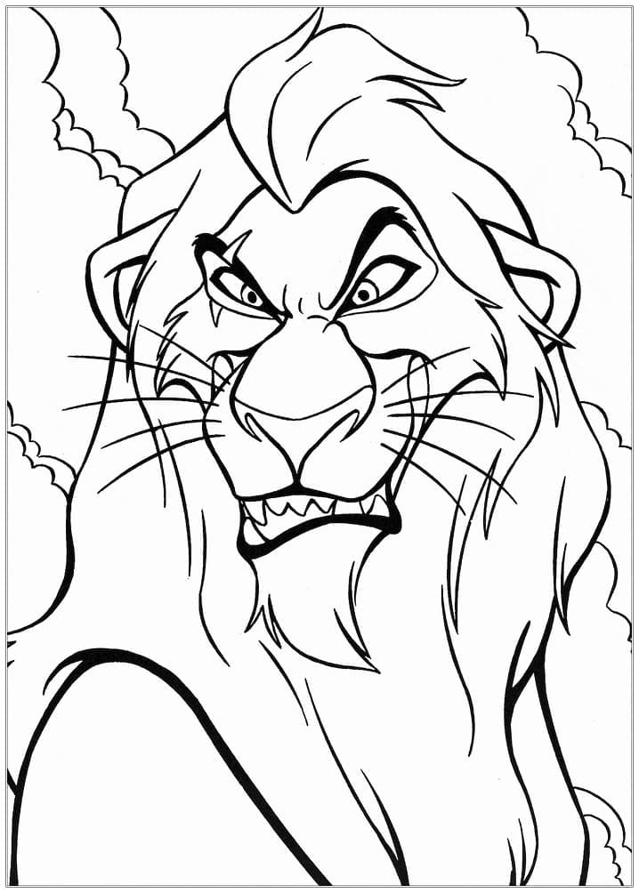 Målarbild Scar från Lejonkungen