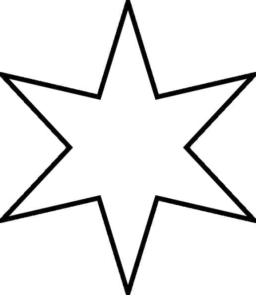 Målarbild Sexuddig Stjärna