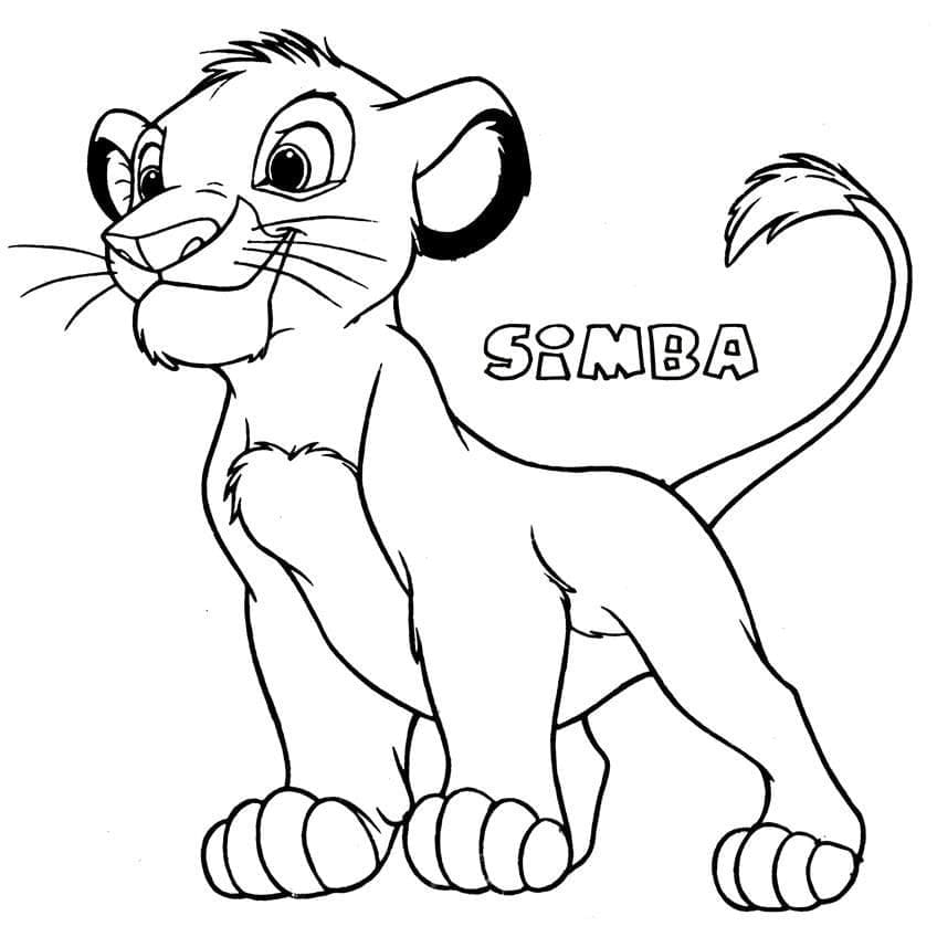 Målarbild Simba från Lejonkungen