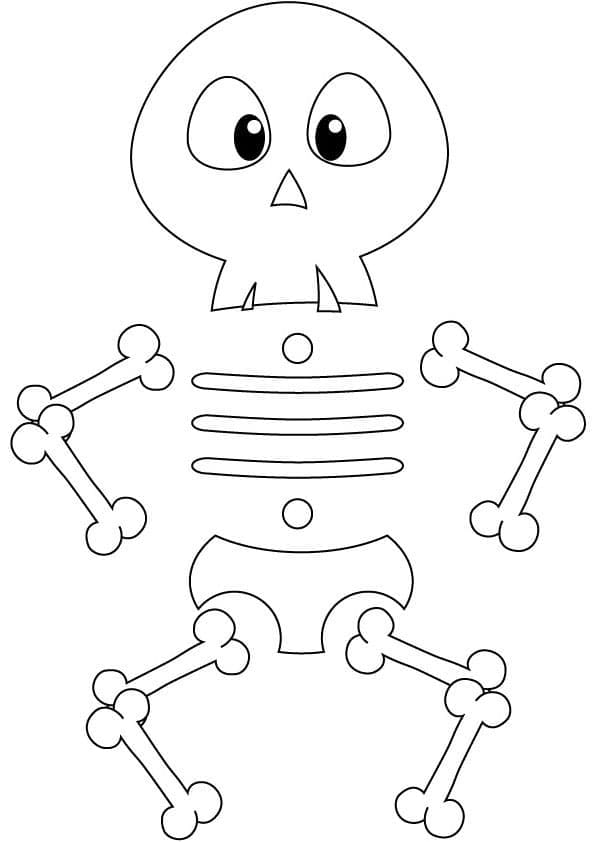 Målarbild Skelett för Barn