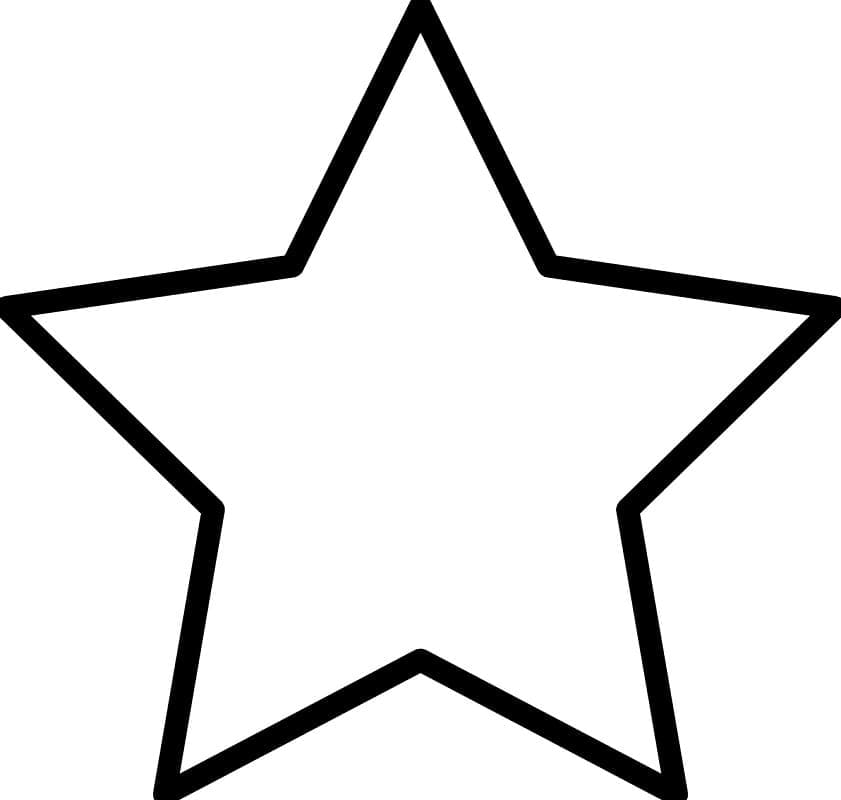 Målarbild Stjärna Gratis för Barn