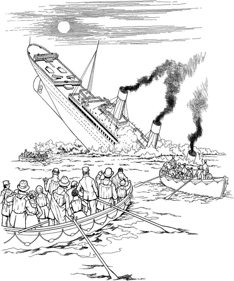 Målarbild Titanic 9