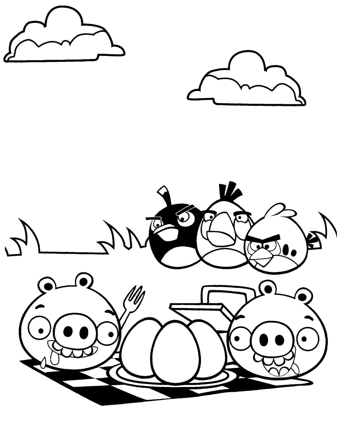 Målarbild Angry Birds 4