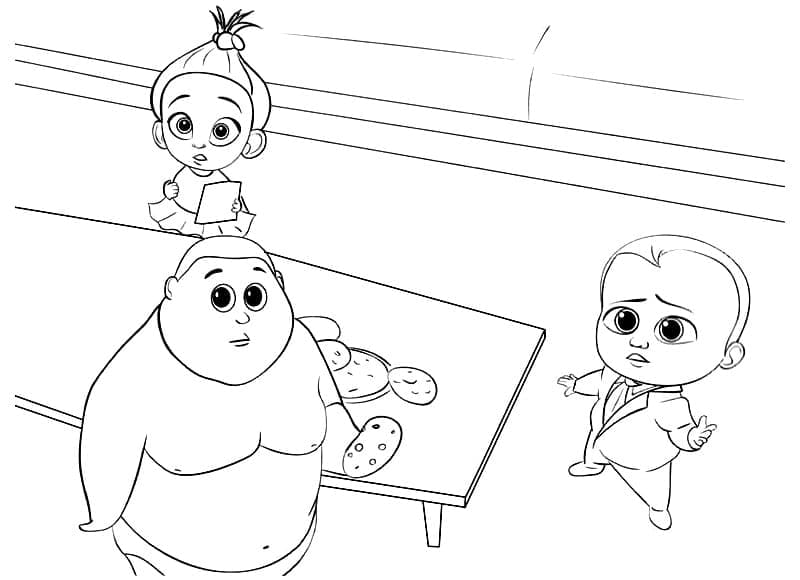 Målarbild Baby-bossen, Jimbo och Staci
