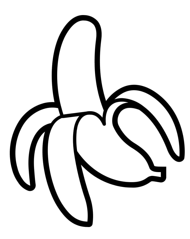 Målarbild Banan Gratis för Barn
