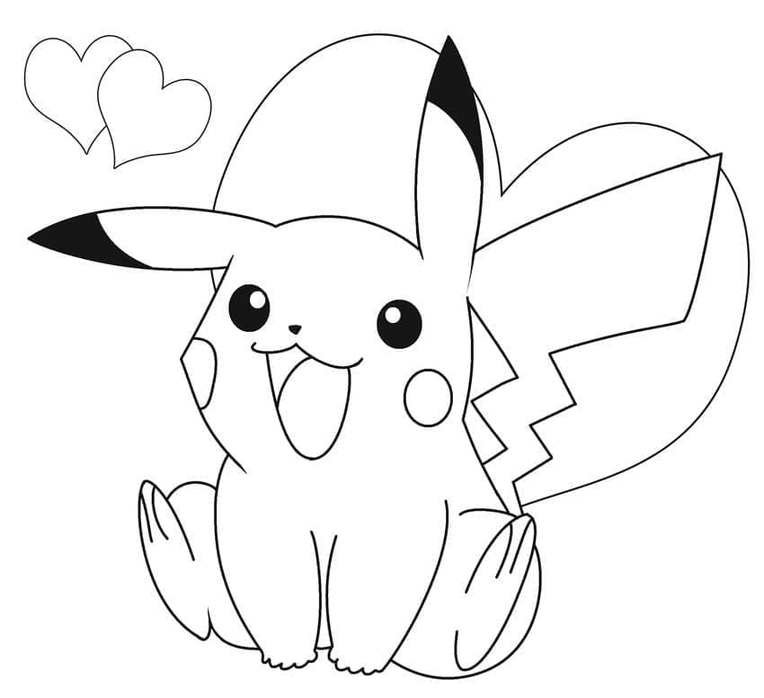 Målarbild Bedårande Pikachu