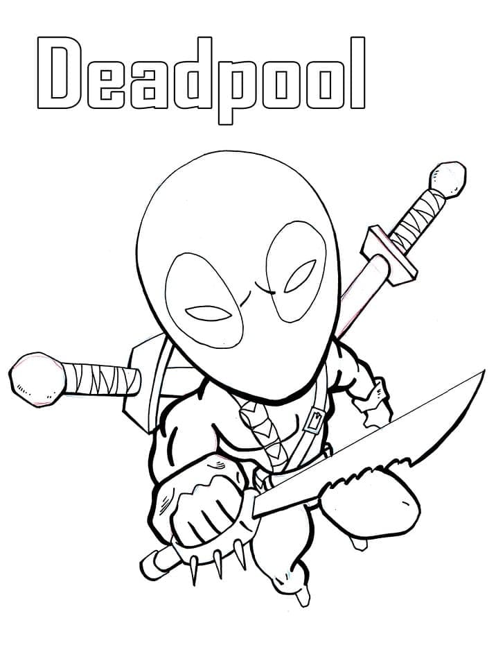Målarbild Deadpool Gratis