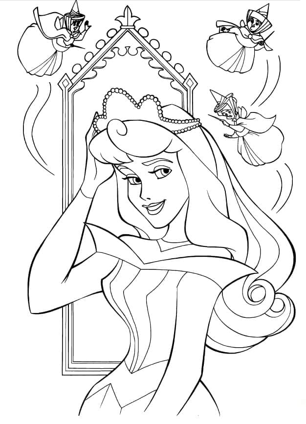 Målarbild Disney Prinsessan Aurora