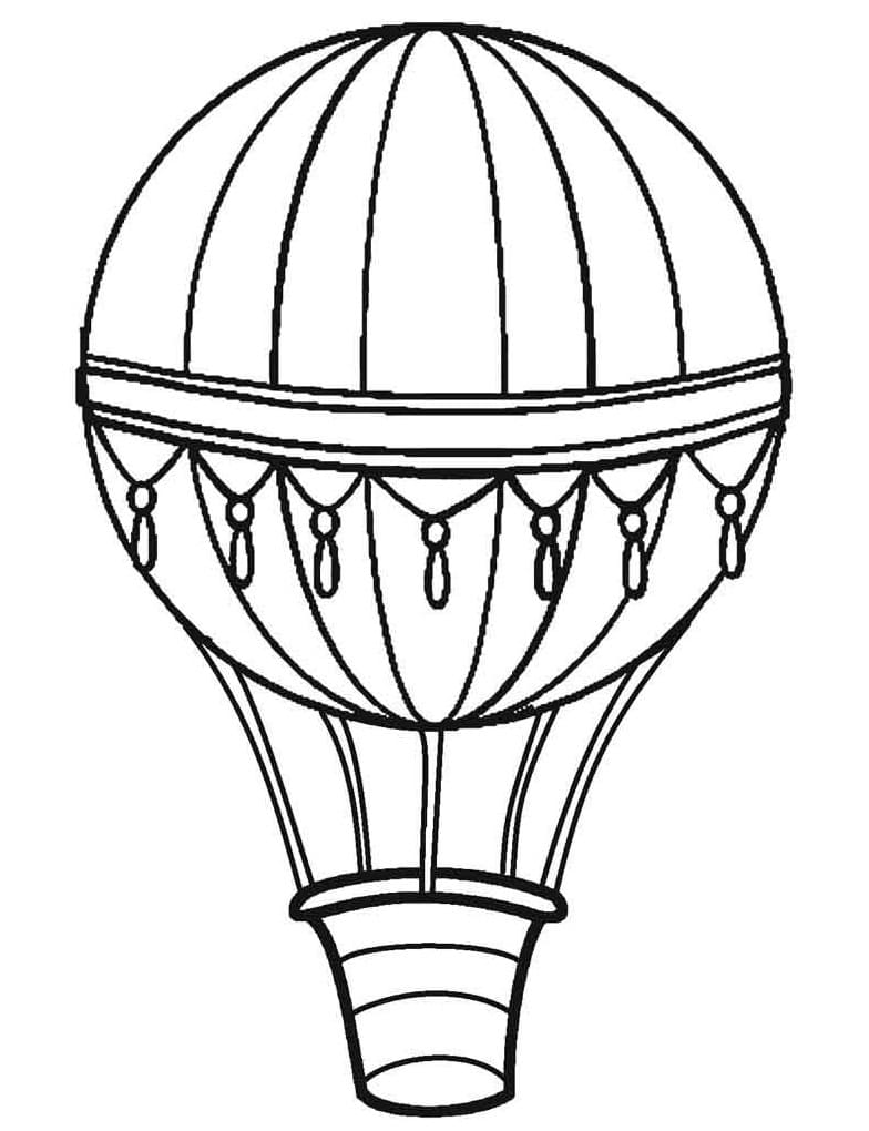 Målarbild En Flygande Luftballong