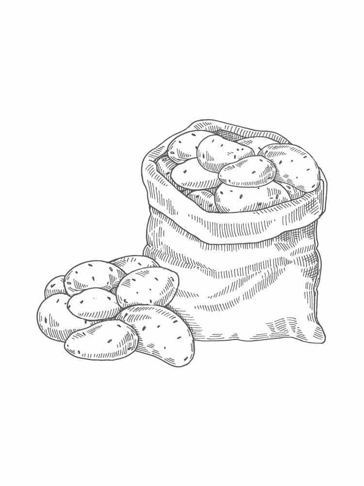 Målarbild En Potatispåse