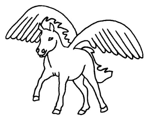 Målarbild Enkel Pegasus