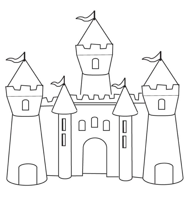 Målarbild Enkelt Slott
