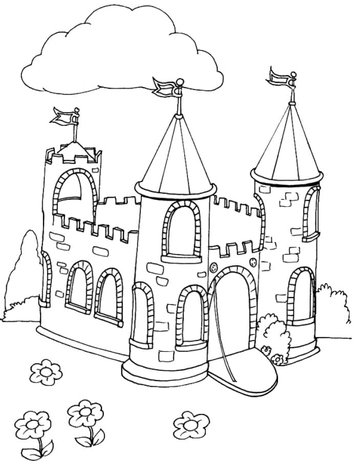 Målarbild Ett Slott