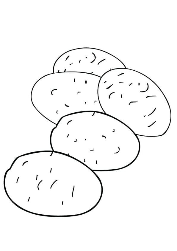 Målarbild Fem Potatisar