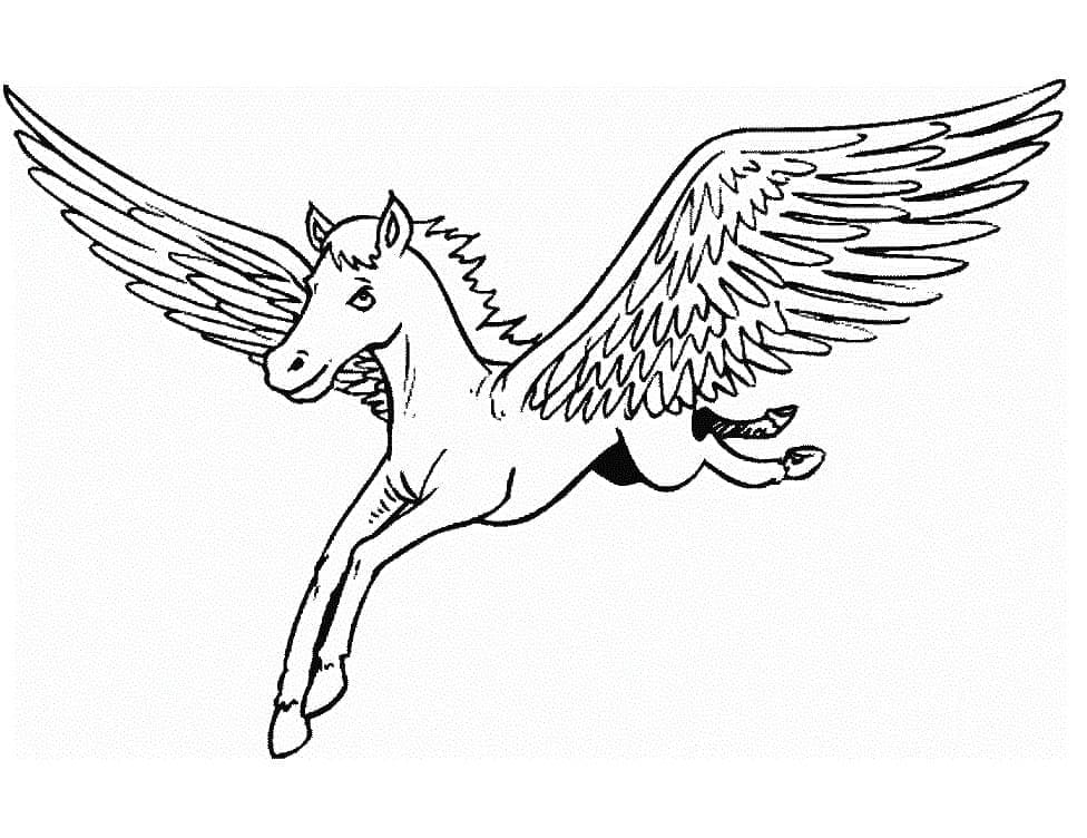 Målarbild Flygande Pegasus