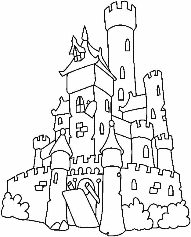 Målarbild Forntida Slott