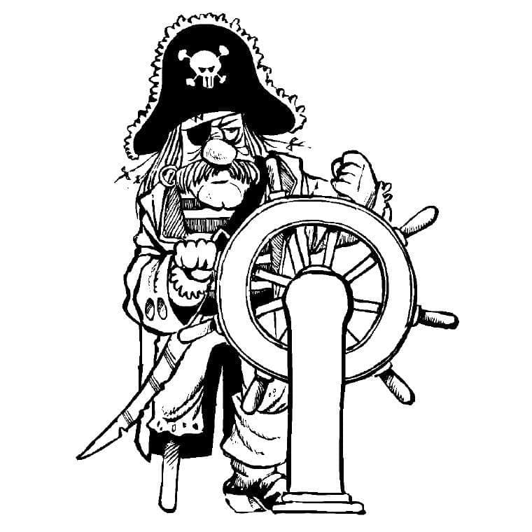 Målarbild Gammal Pirat
