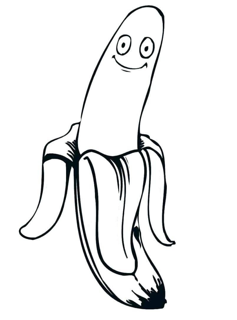 Målarbild Glad Banan