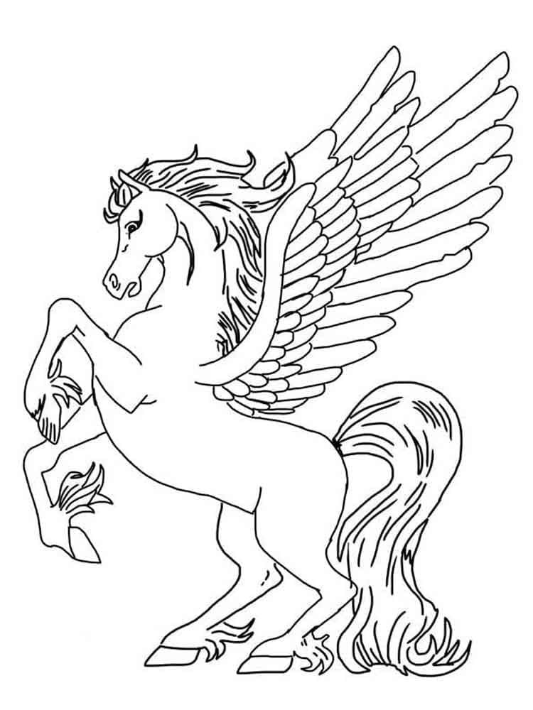 Målarbild Härlig Pegasus
