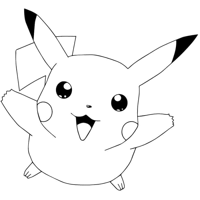 Målarbild Härliga Pikachu