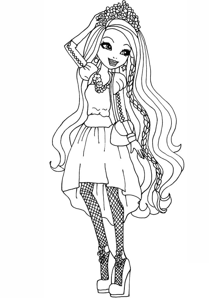 Målarbild Holly O'hair från Ever After High