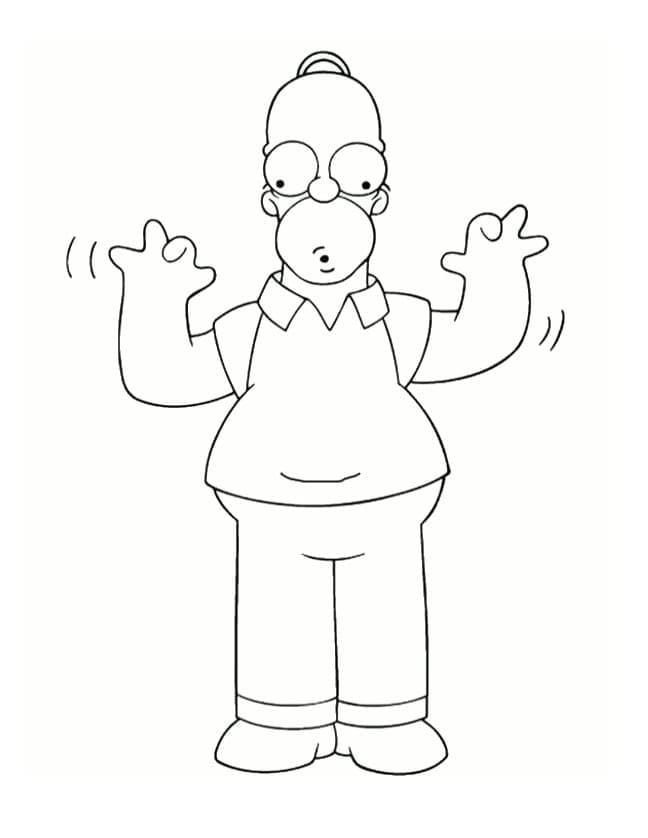 Målarbild Homer Simpson från Simpsons