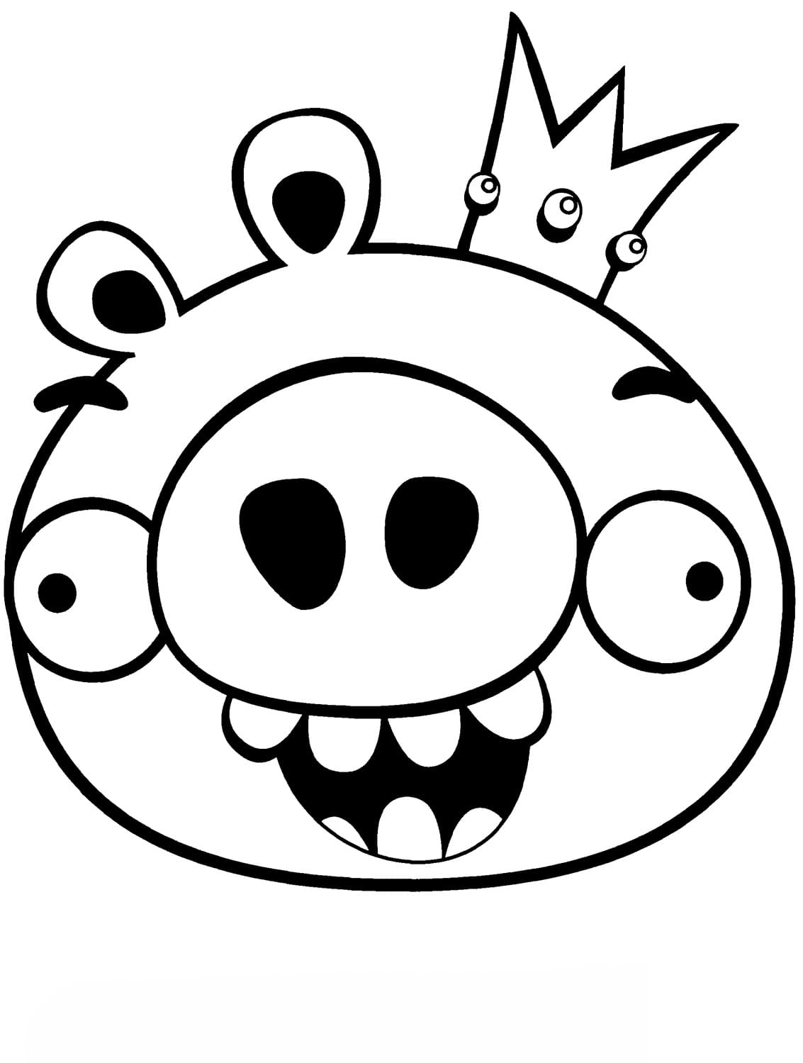 Målarbild King Pig från Angry Birds