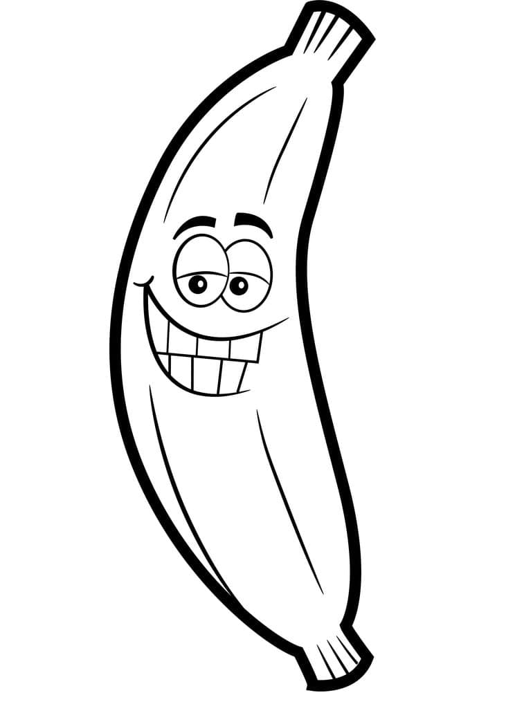 Målarbild Leende Banan