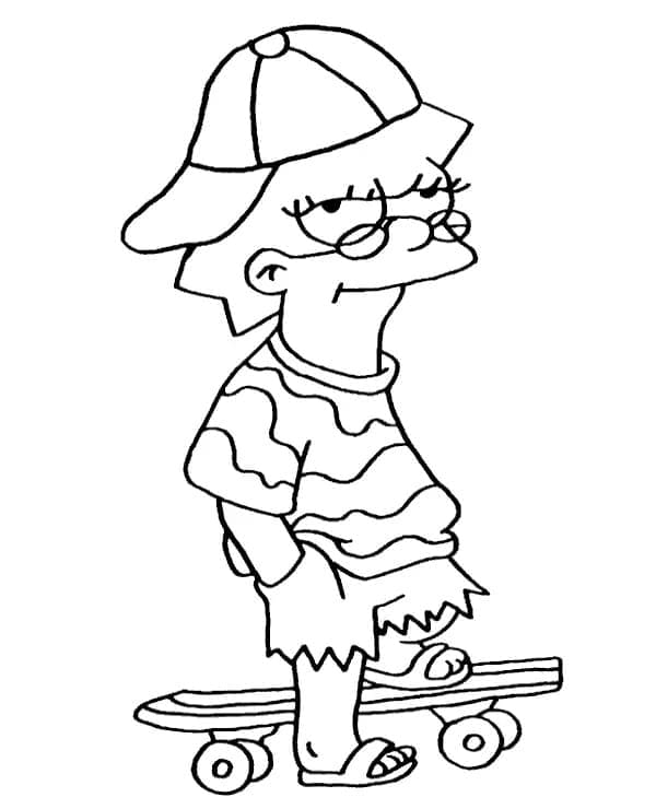 Målarbild Lisa Simpson från Simpsons