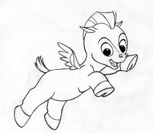 Målarbild Liten Pegasus