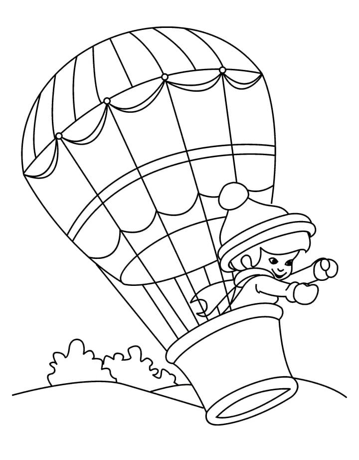 Målarbild Luftballong 2