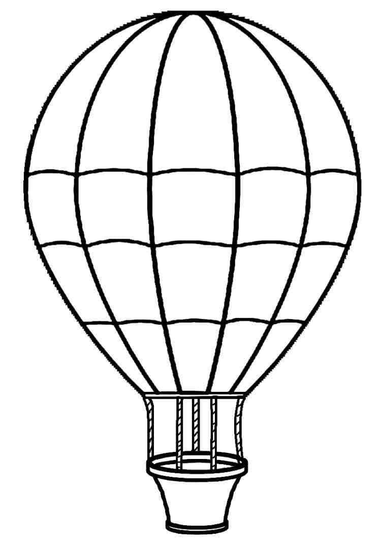 Målarbild Luftballong för Barn