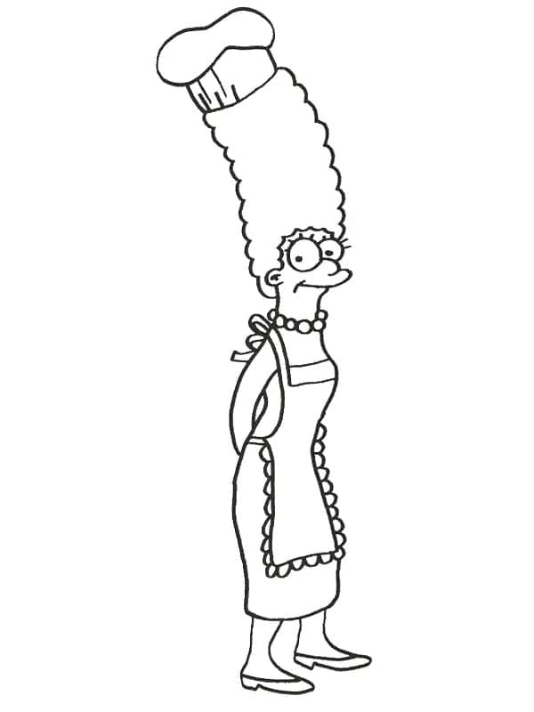 Målarbild Marge Simpson från Simpsons
