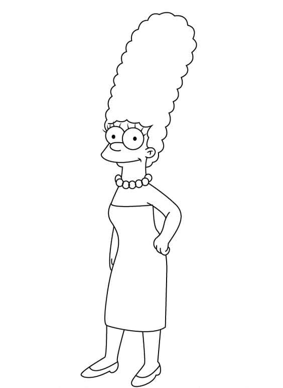 Målarbild Marge Simpson