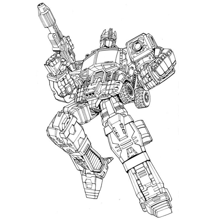Målarbild Optimus i Transformers