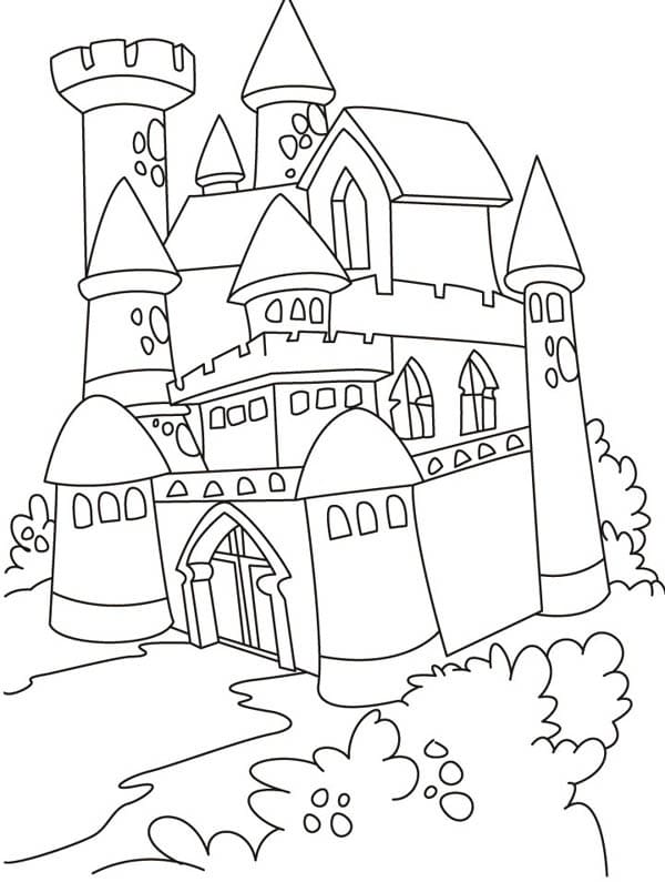Målarbild Palatsliknande Slott