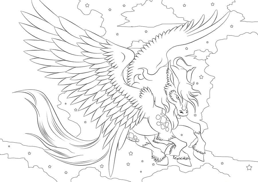 Målarbild Pegasus 6