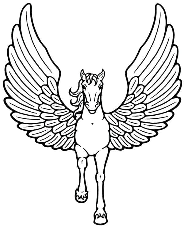 Målarbild Pegasus Gratis för Barn